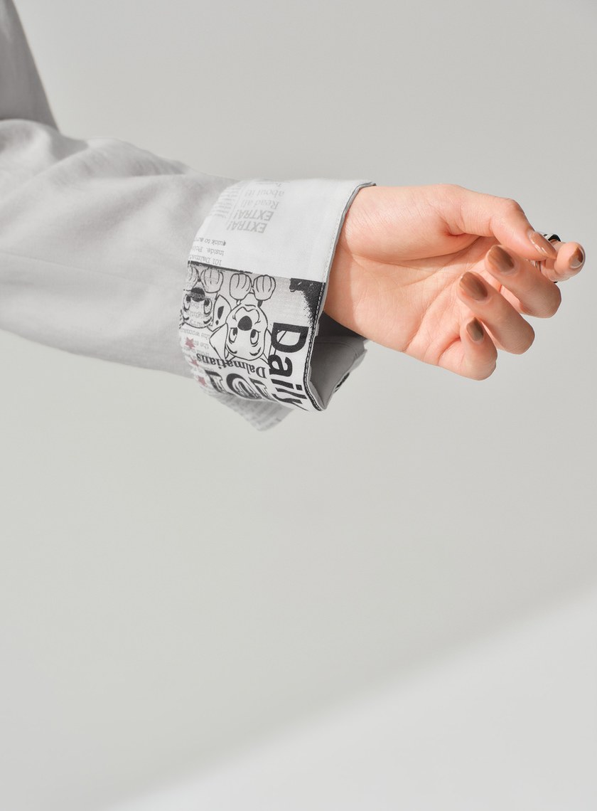 DISNEY｜報紙印花工裝外套