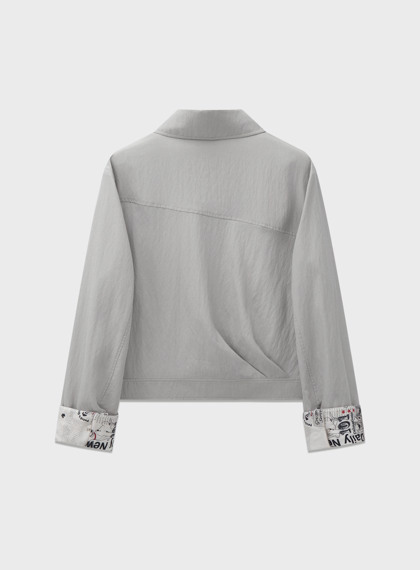 DISNEY｜報紙印花工裝外套