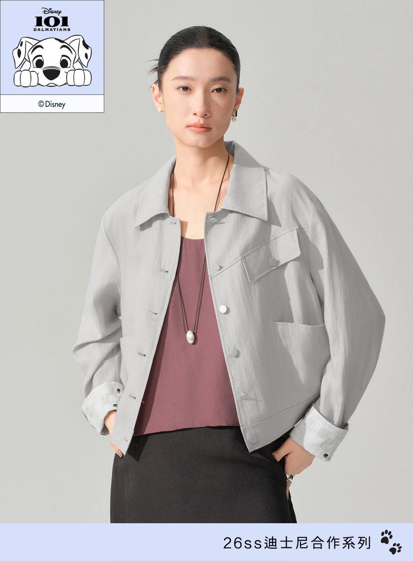 DISNEY｜報紙印花工裝外套