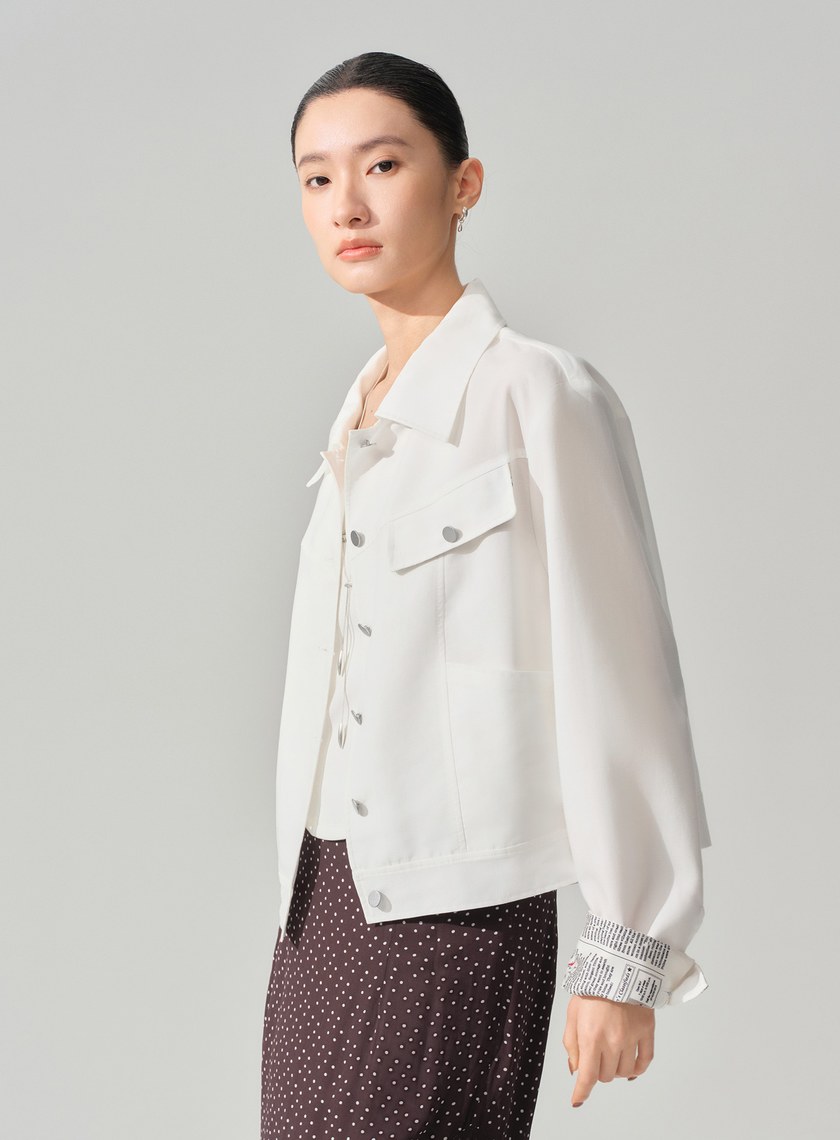 DISNEY｜報紙印花工裝外套