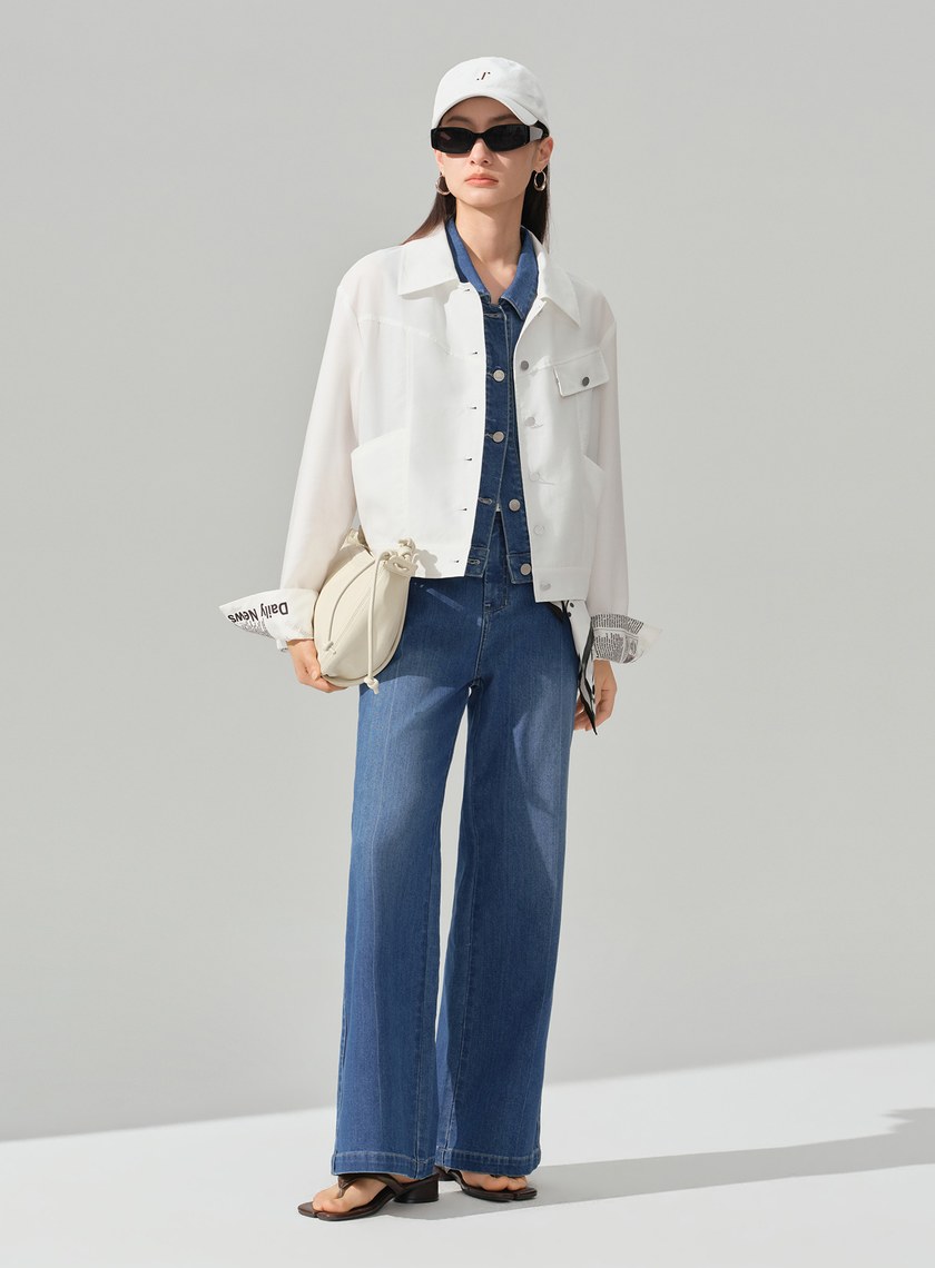 DISNEY｜報紙印花工裝外套