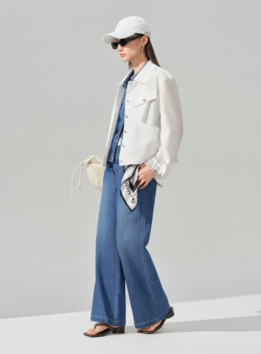 DISNEY｜報紙印花工裝外套