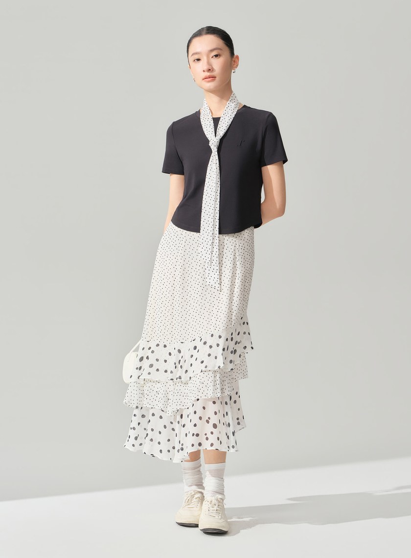 DISNEY｜波點長絲巾