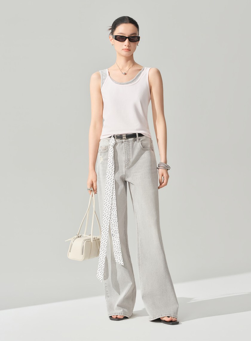 DISNEY｜波點長絲巾