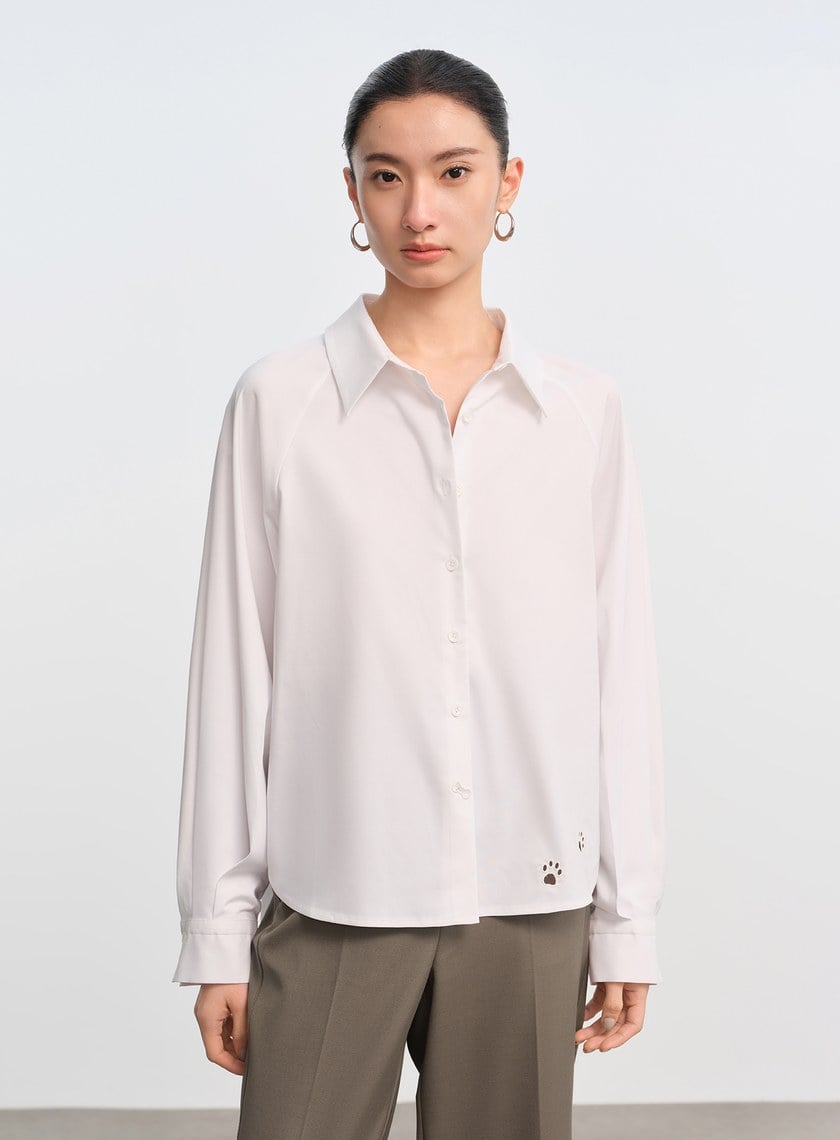 DISNEY|趣味刺繡百搭襯衫