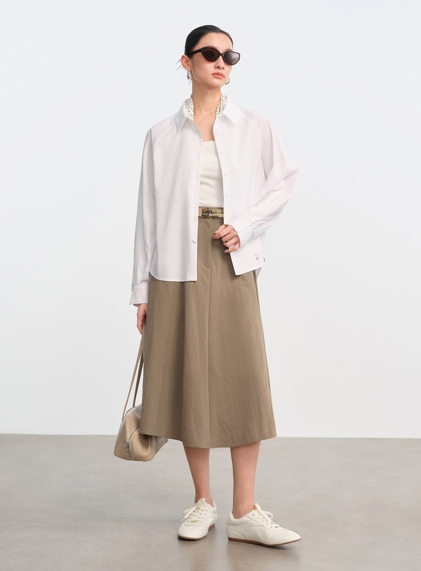 DISNEY|趣味刺繡百搭襯衫