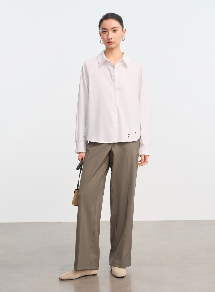 DISNEY|趣味刺繡百搭襯衫