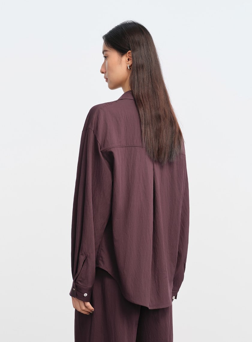 時髦兩穿式寬領襯衫