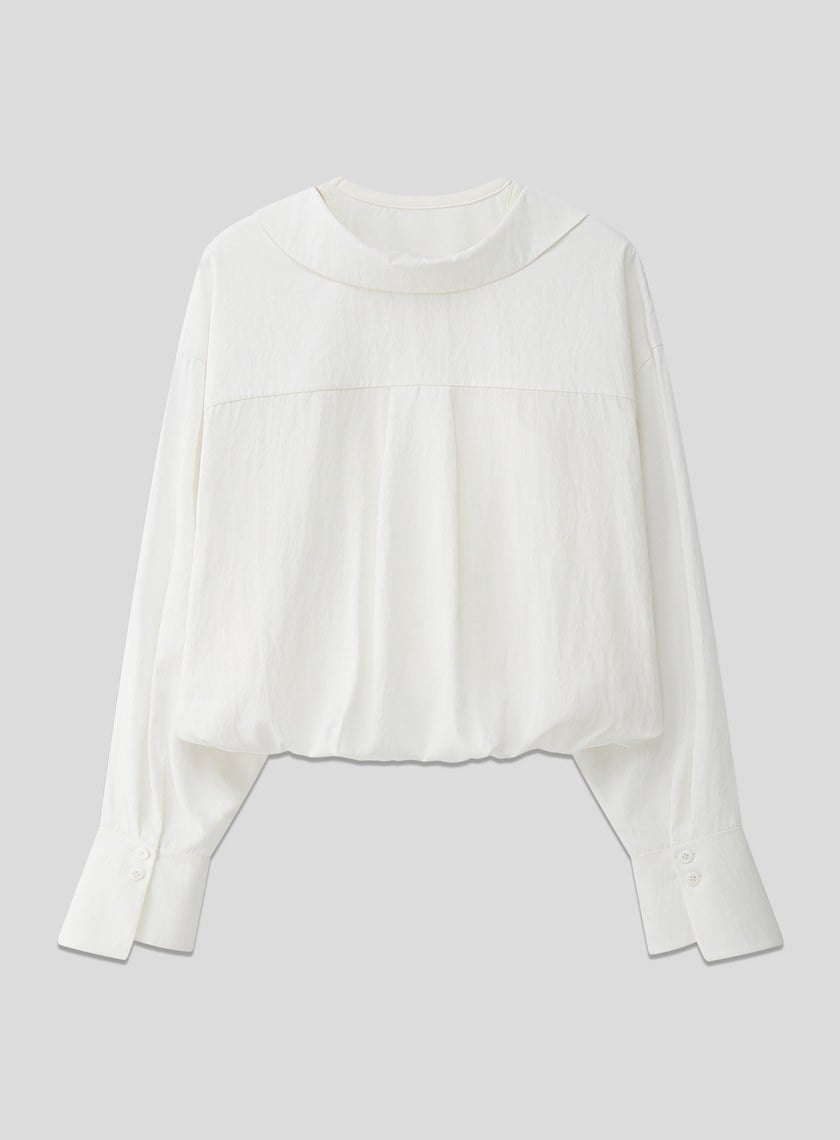 假兩件時髦光澤襯衫