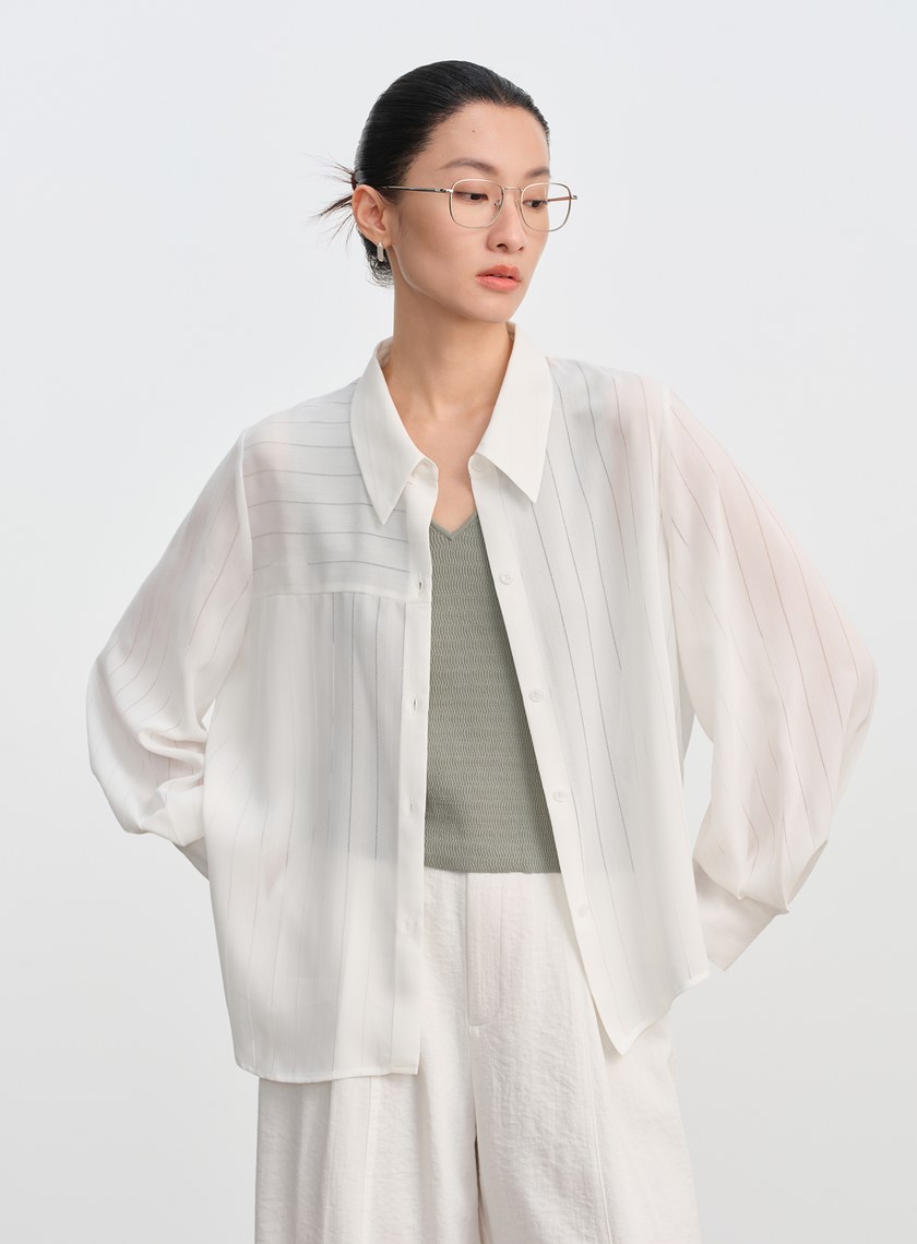 細緻直條肌理襯衫