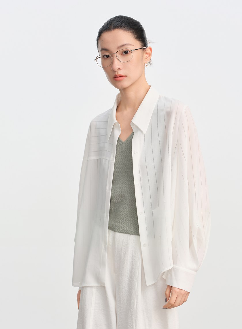 細緻直條肌理襯衫