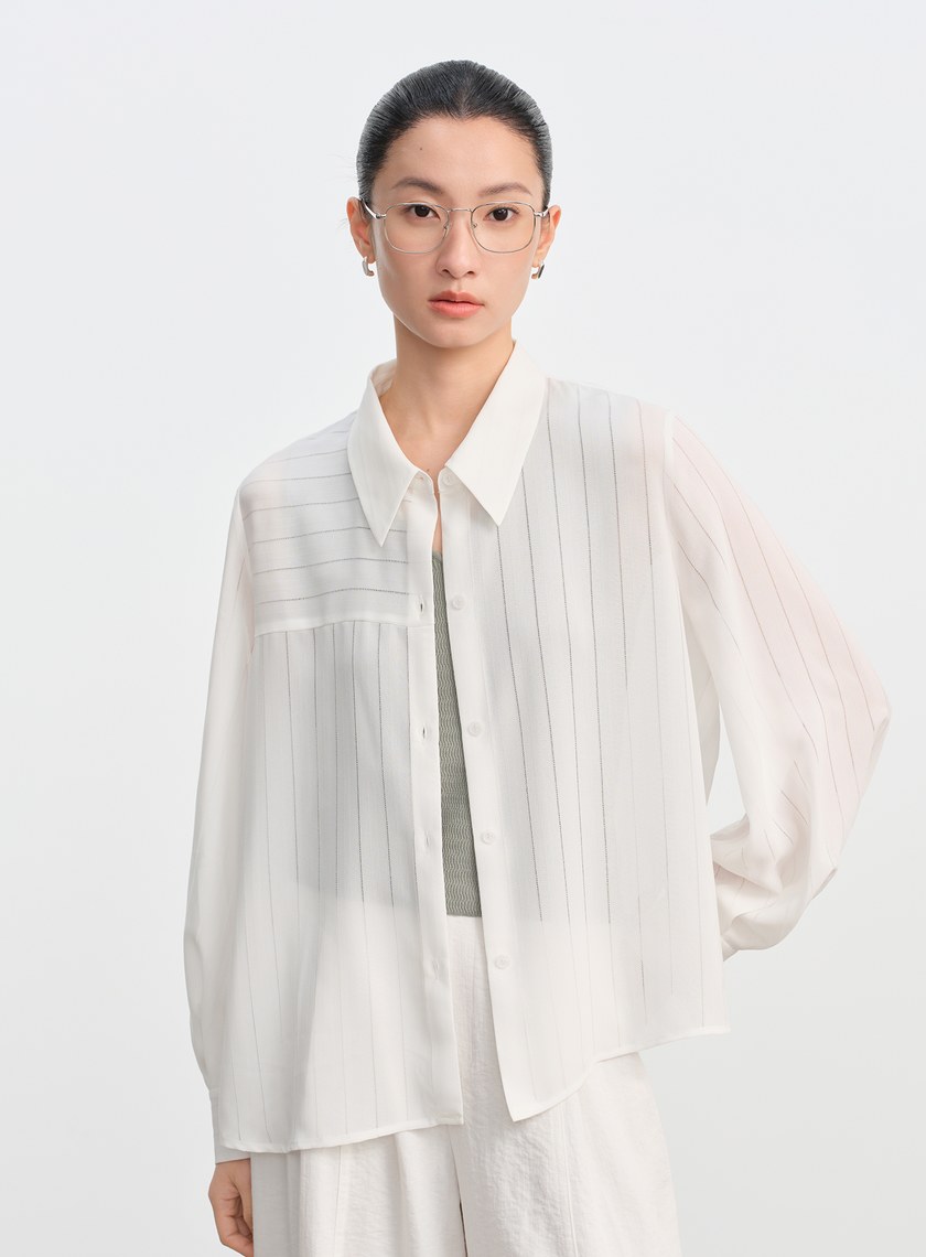 細緻直條肌理襯衫