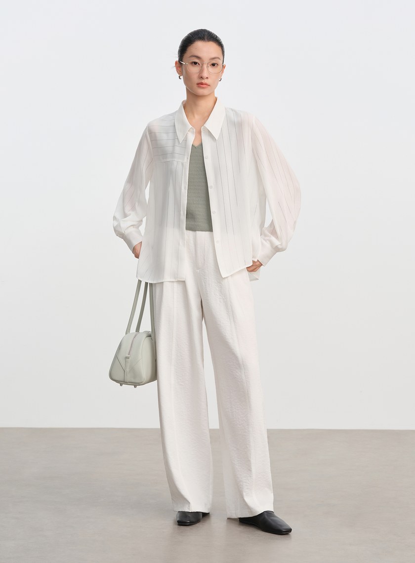 細緻直條肌理襯衫