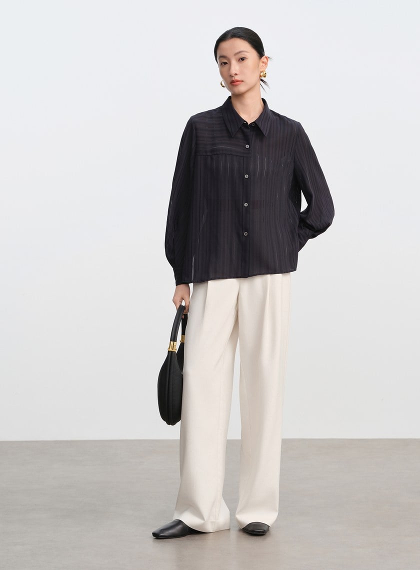 細緻直條肌理襯衫