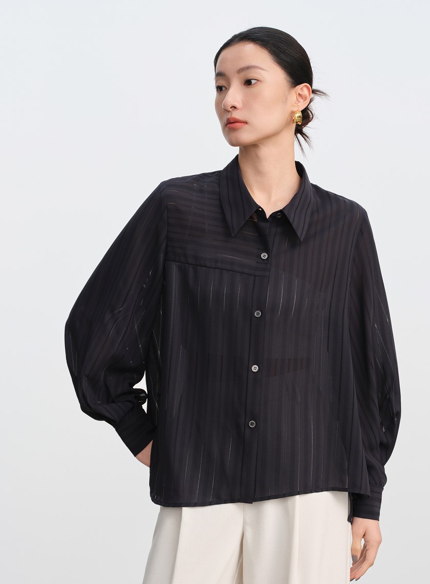 細緻直條肌理襯衫