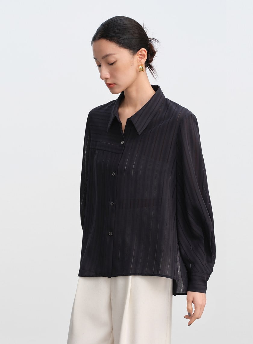 細緻直條肌理襯衫