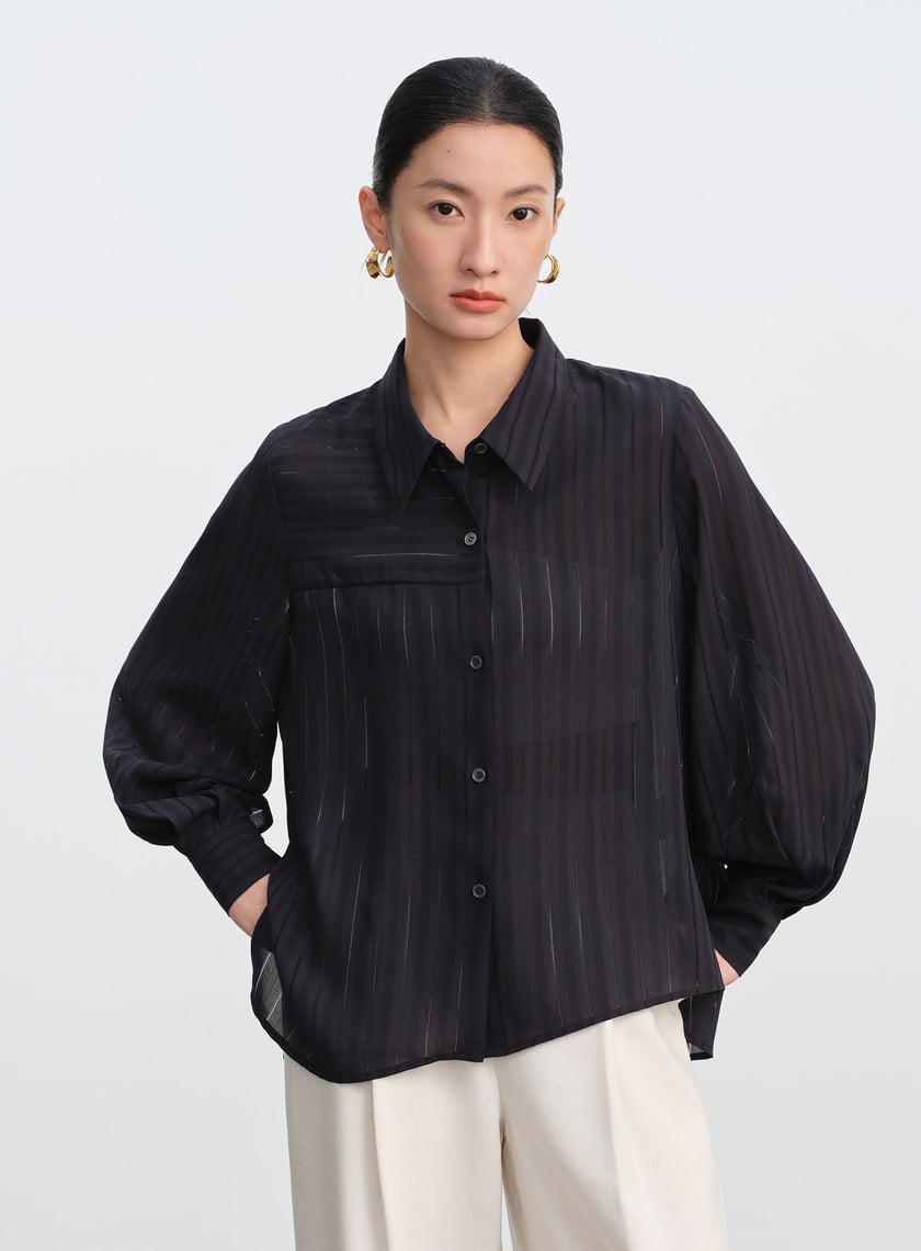 細緻直條肌理襯衫
