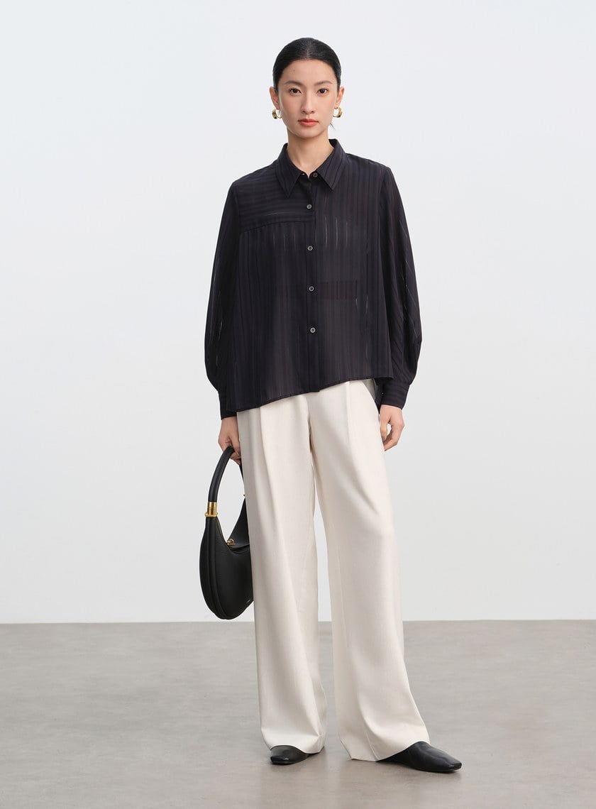 細緻直條肌理襯衫