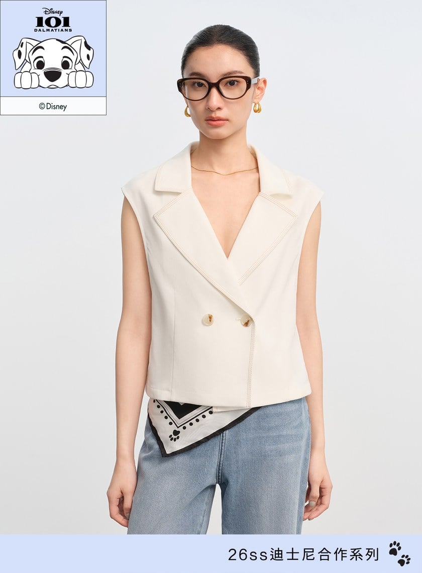 DISNEY｜復古仿丹寧短版背心