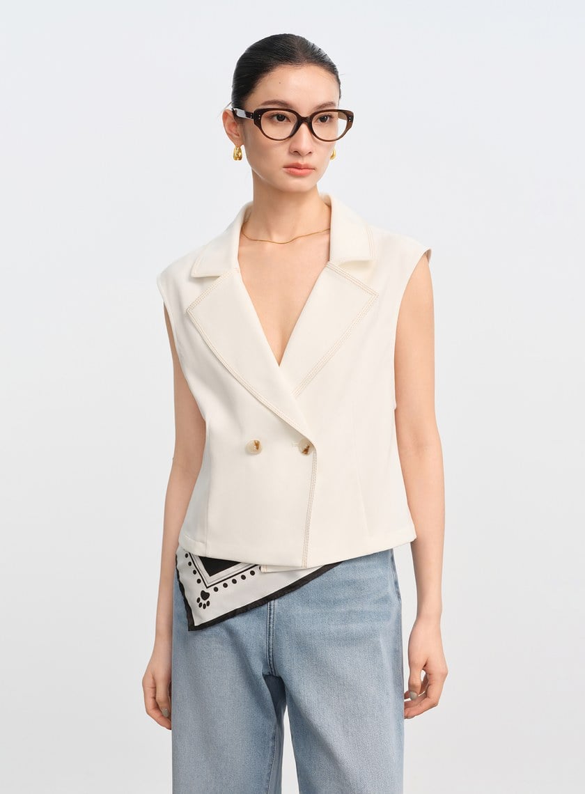 DISNEY｜復古仿丹寧短版背心