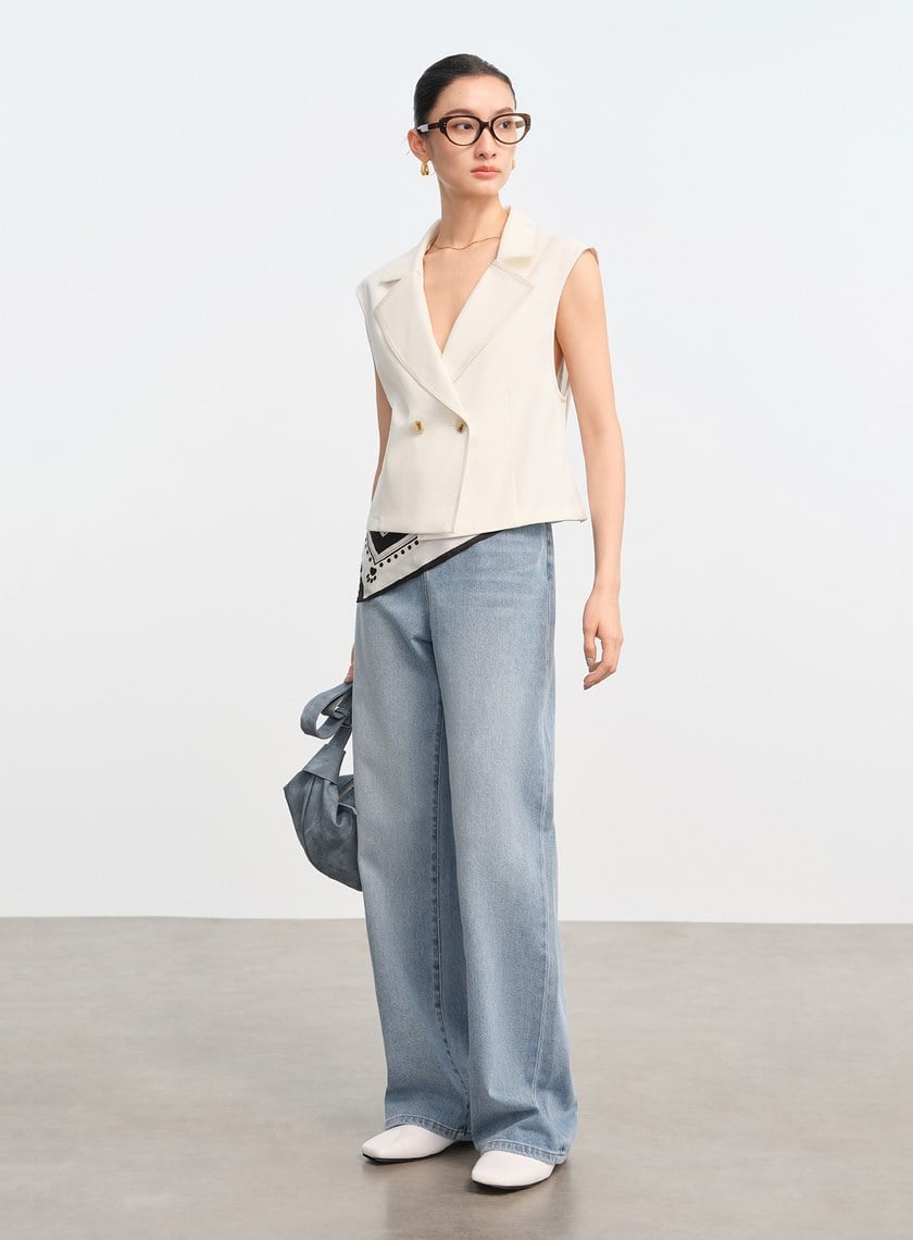 DISNEY｜復古仿丹寧短版背心