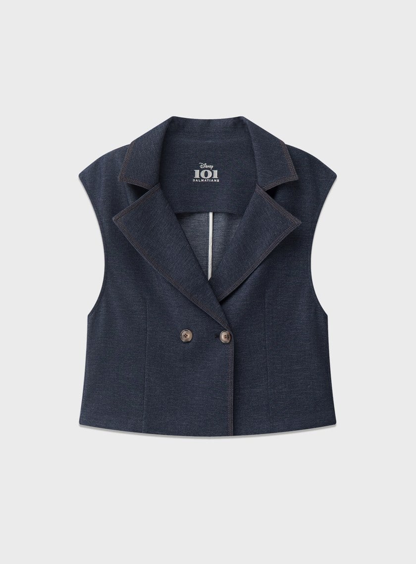 DISNEY｜復古仿丹寧短版背心