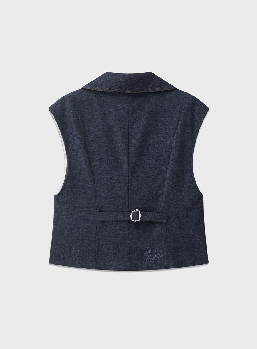 DISNEY｜復古仿丹寧短版背心