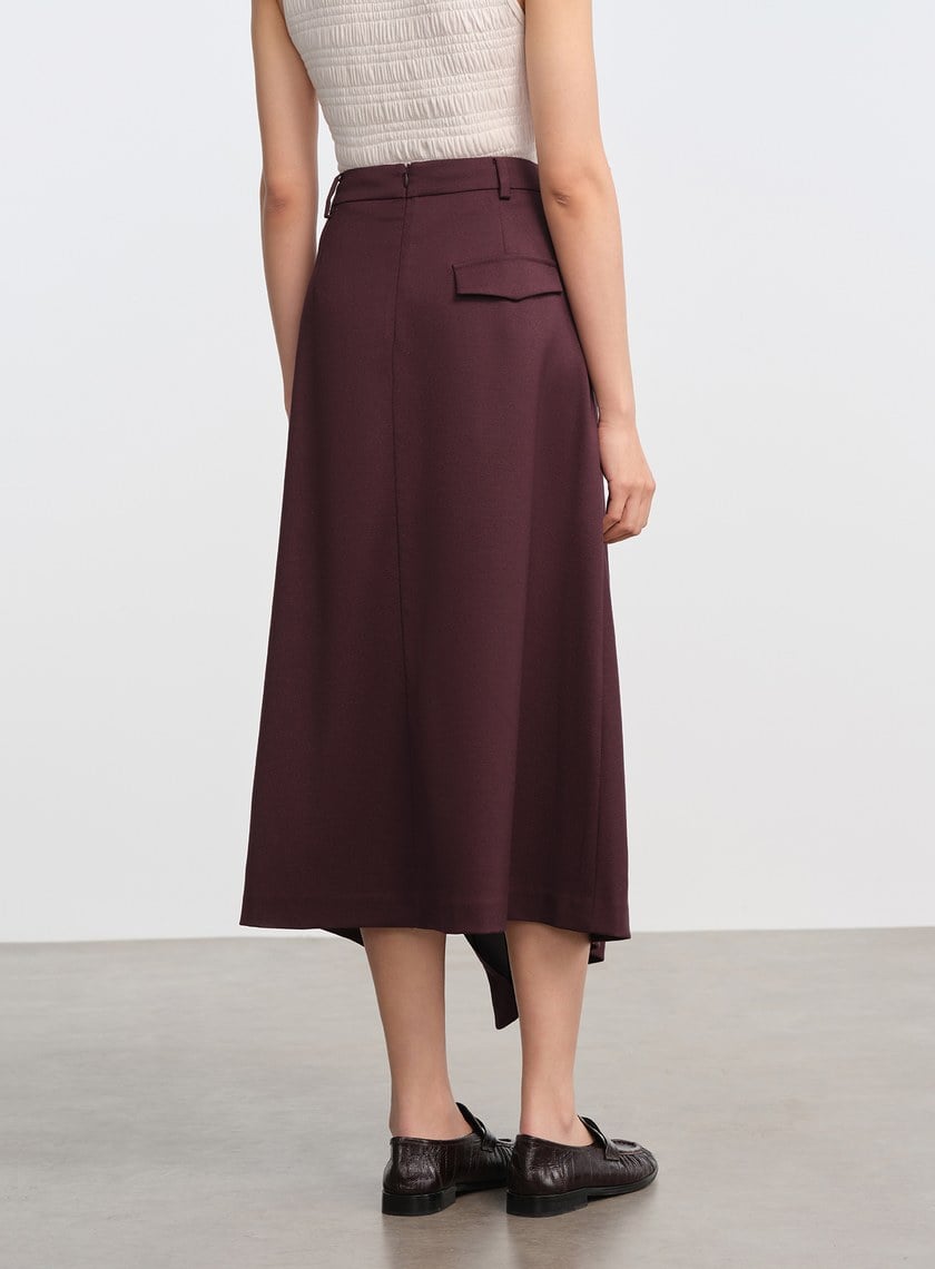 立體不對稱剪裁A字裙