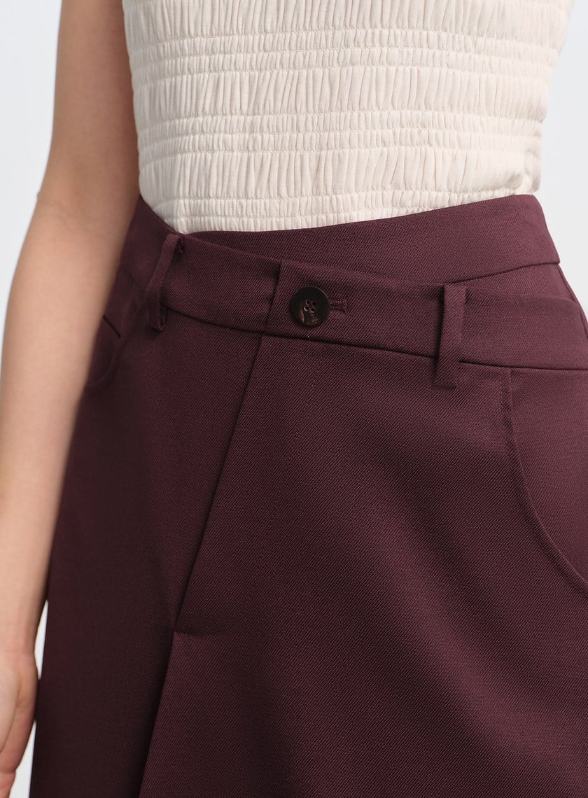 立體不對稱剪裁A字裙