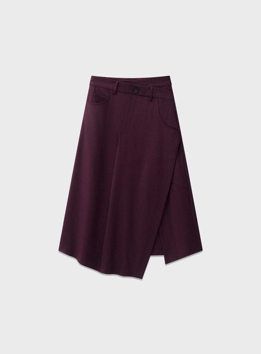 立體不對稱剪裁A字裙