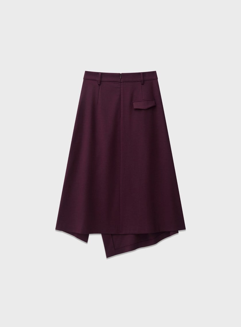 立體不對稱剪裁A字裙