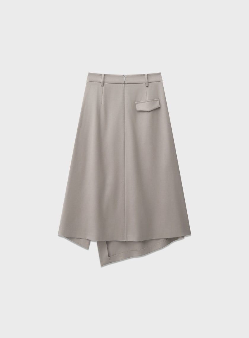 立體不對稱剪裁A字裙