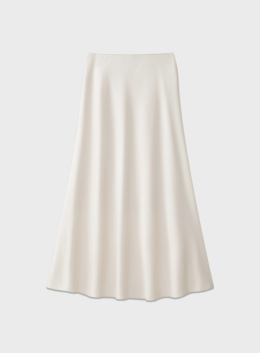 復古緞面高腰長裙