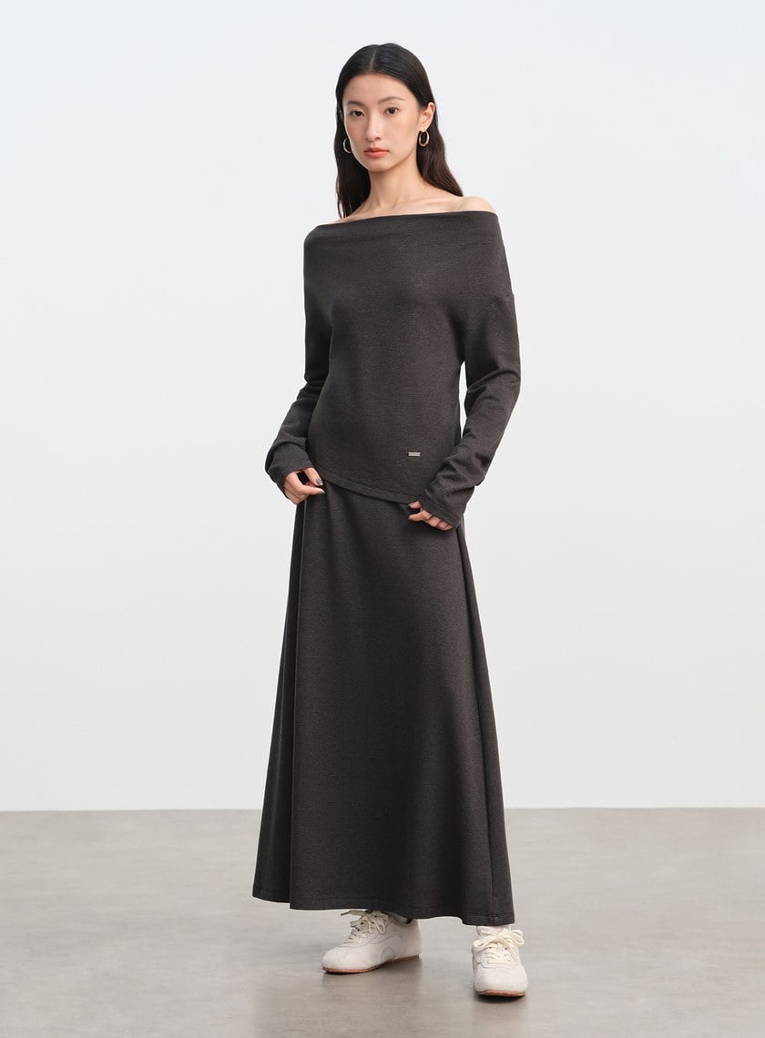 慵懶高腰針織長裙