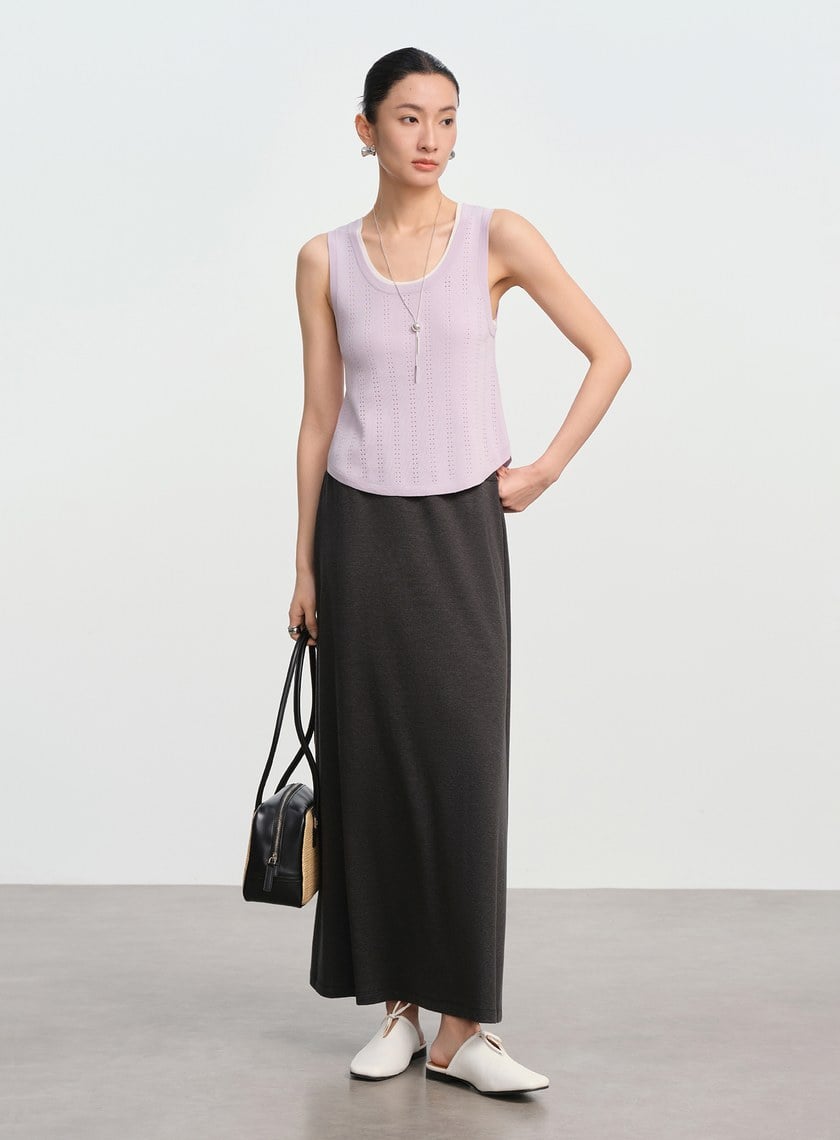 慵懶高腰針織長裙