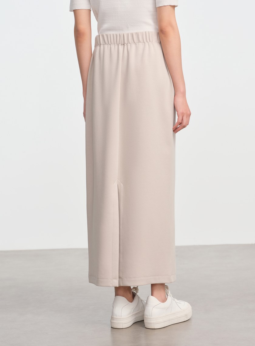 空氣層垂墜針織長裙