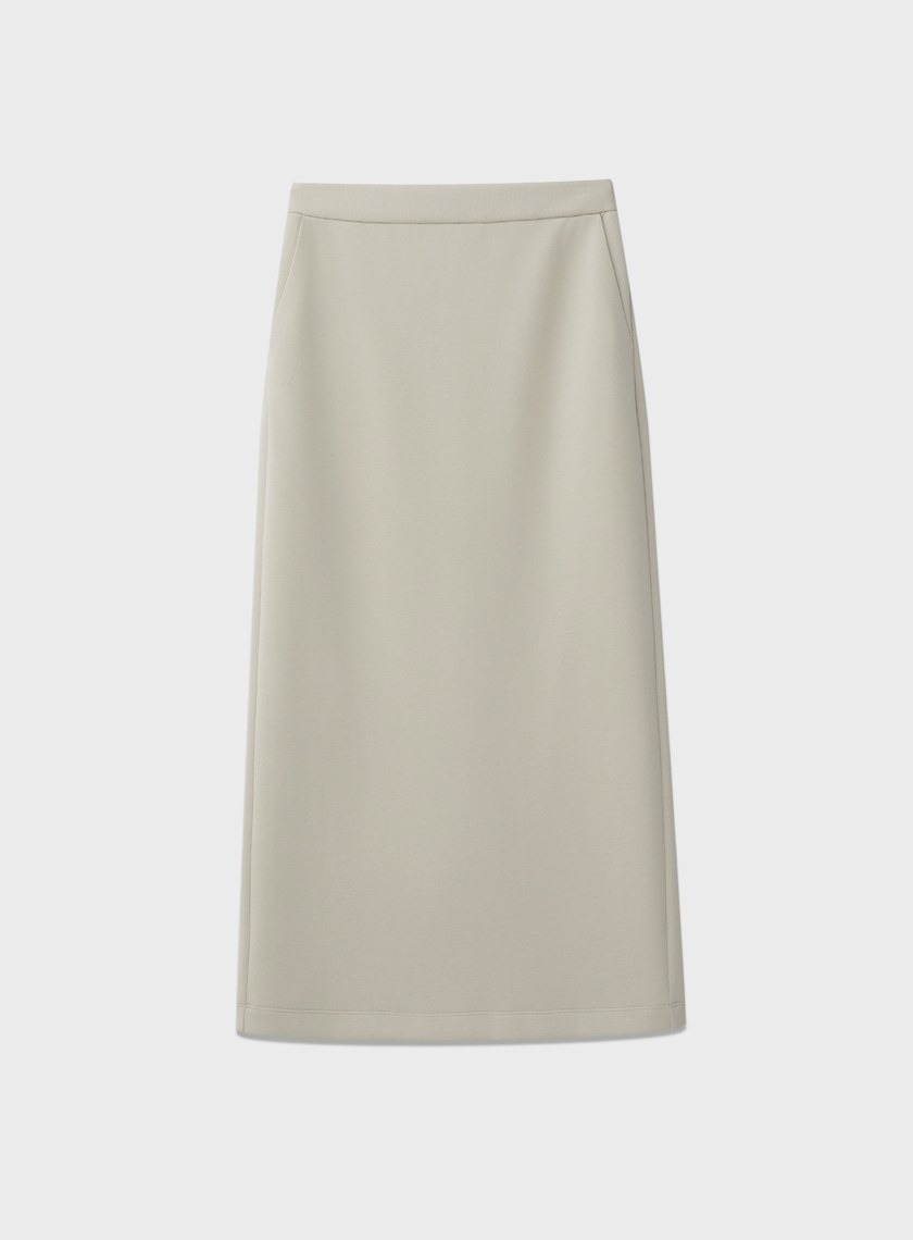 空氣層垂墜針織長裙