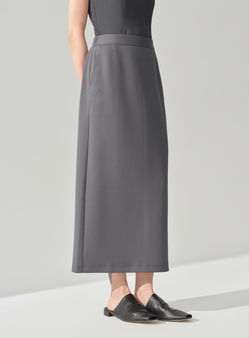 空氣層垂墜針織長裙