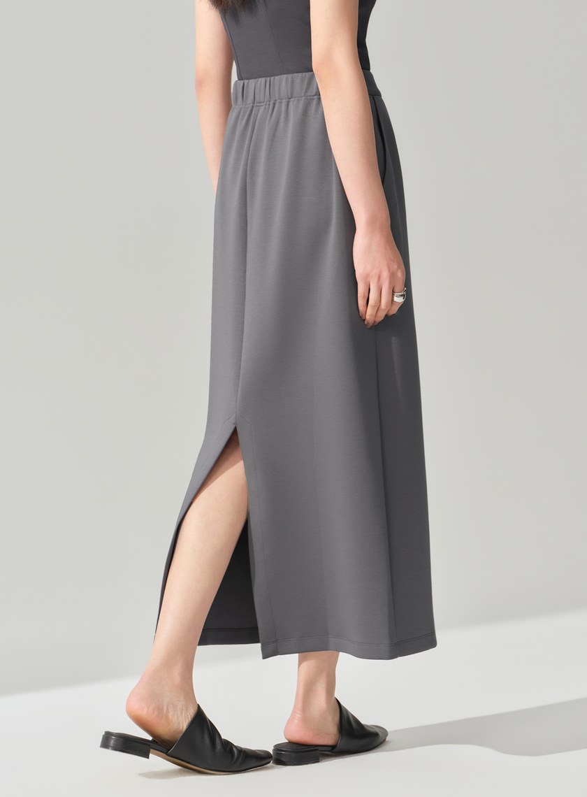 空氣層垂墜針織長裙