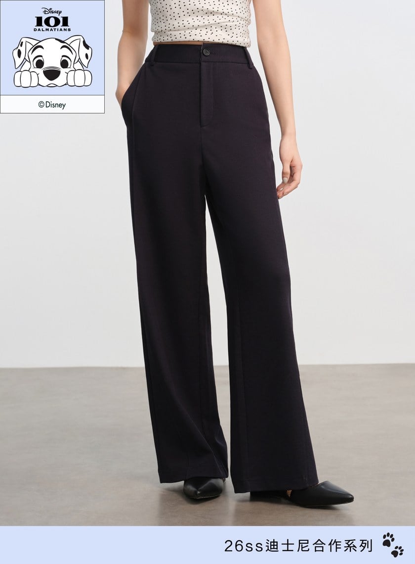 DISNEY｜質感細節直筒衛褲