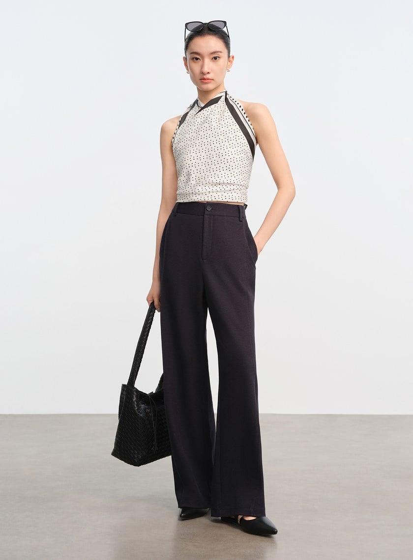 DISNEY｜質感細節直筒衛褲