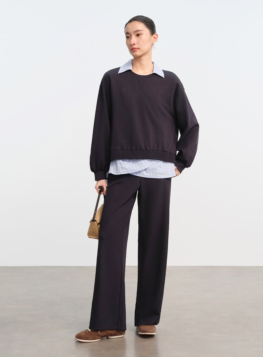 DISNEY｜雙面印繡短版衛衣