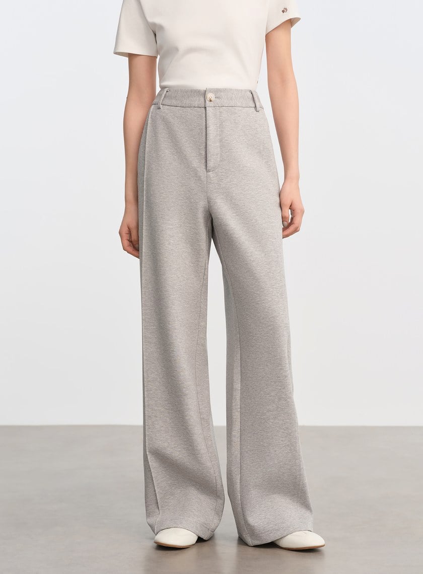 DISNEY|質感細節直筒衛褲