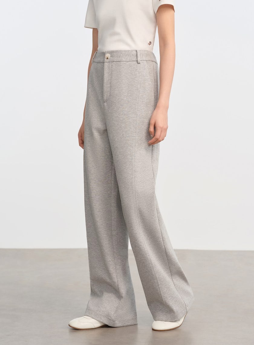 DISNEY|質感細節直筒衛褲