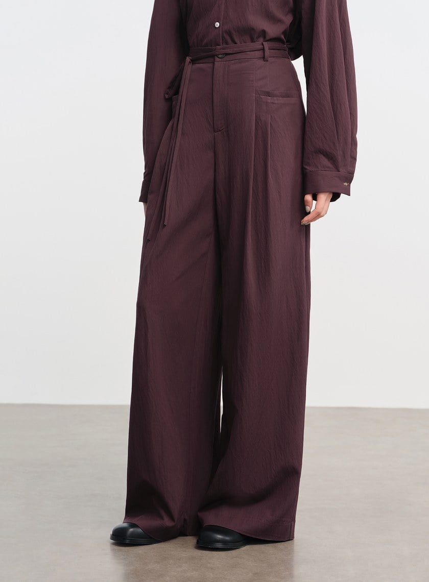 時髦可拆式腰帶寬褲