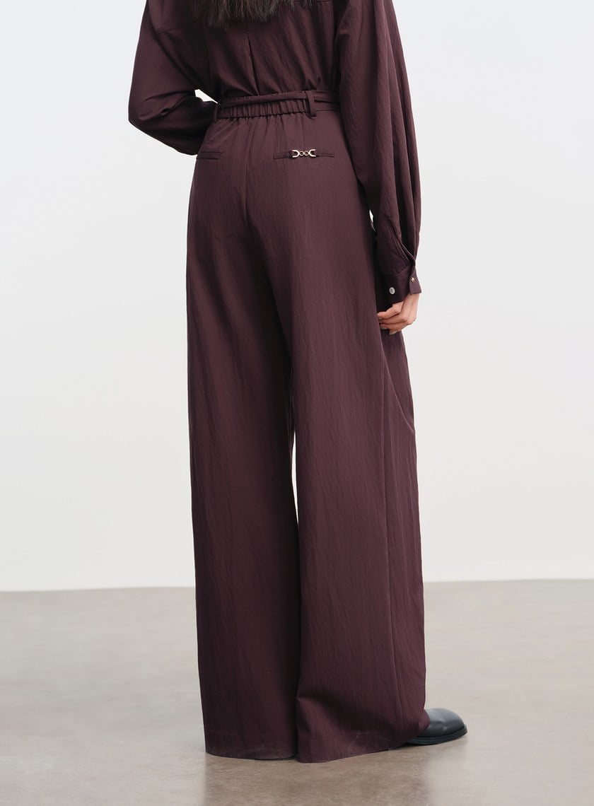 時髦可拆式腰帶寬褲