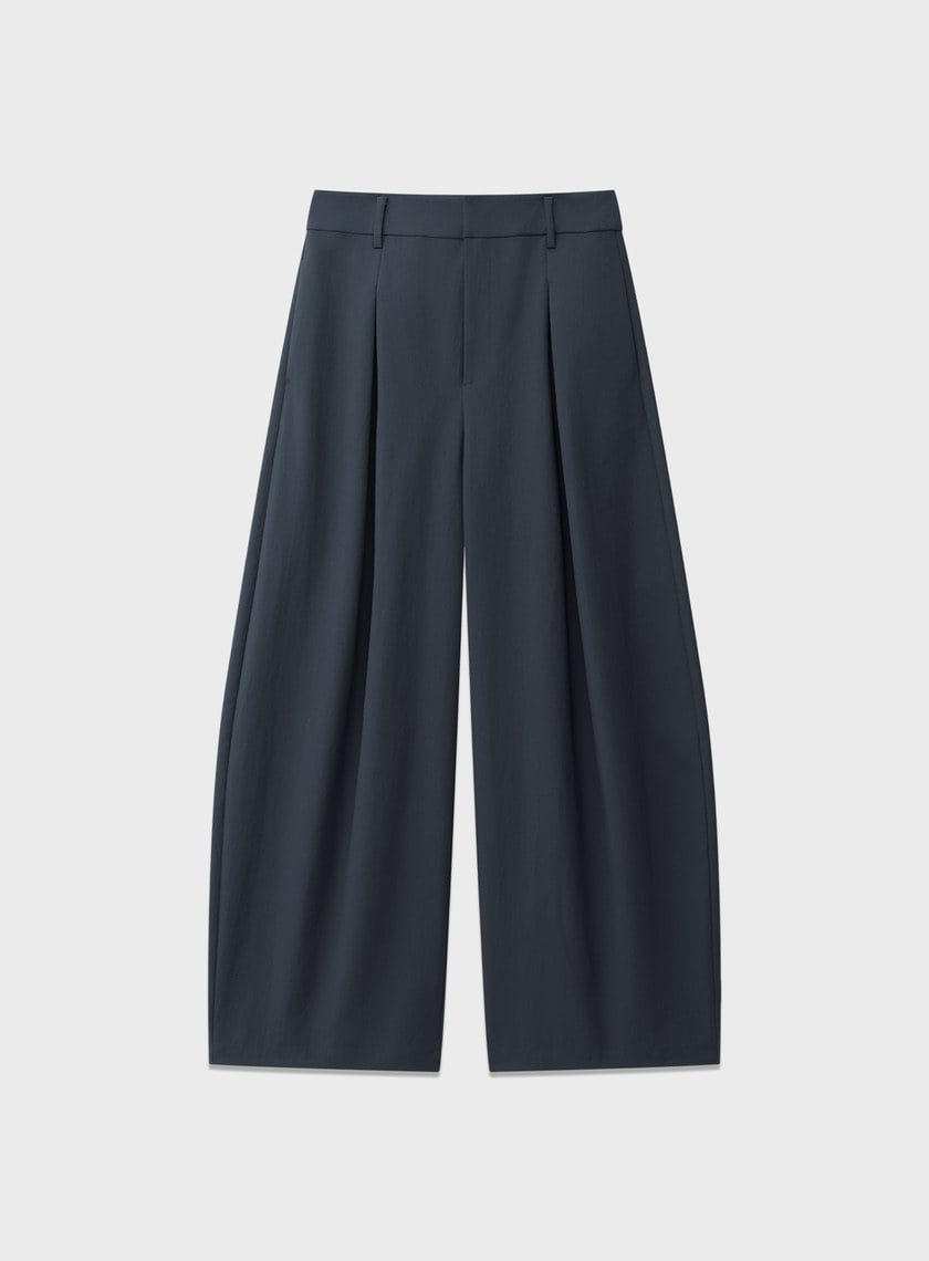 率性廓型彎刀褲