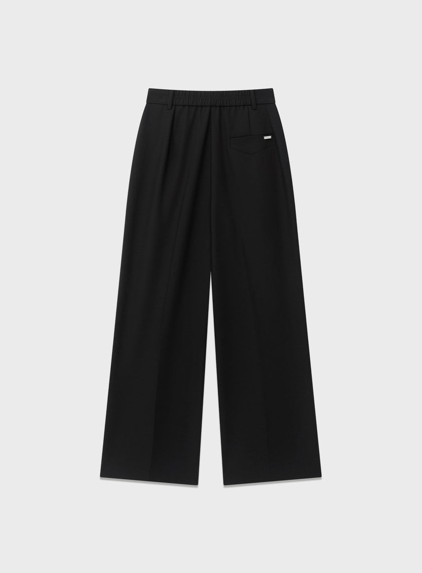 經典打摺修身西裝褲