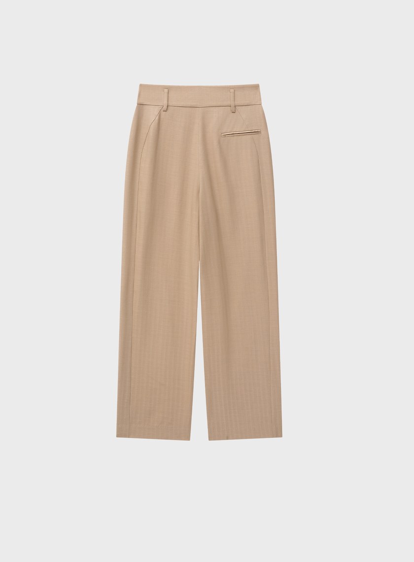 立體弧線高腰西裝褲