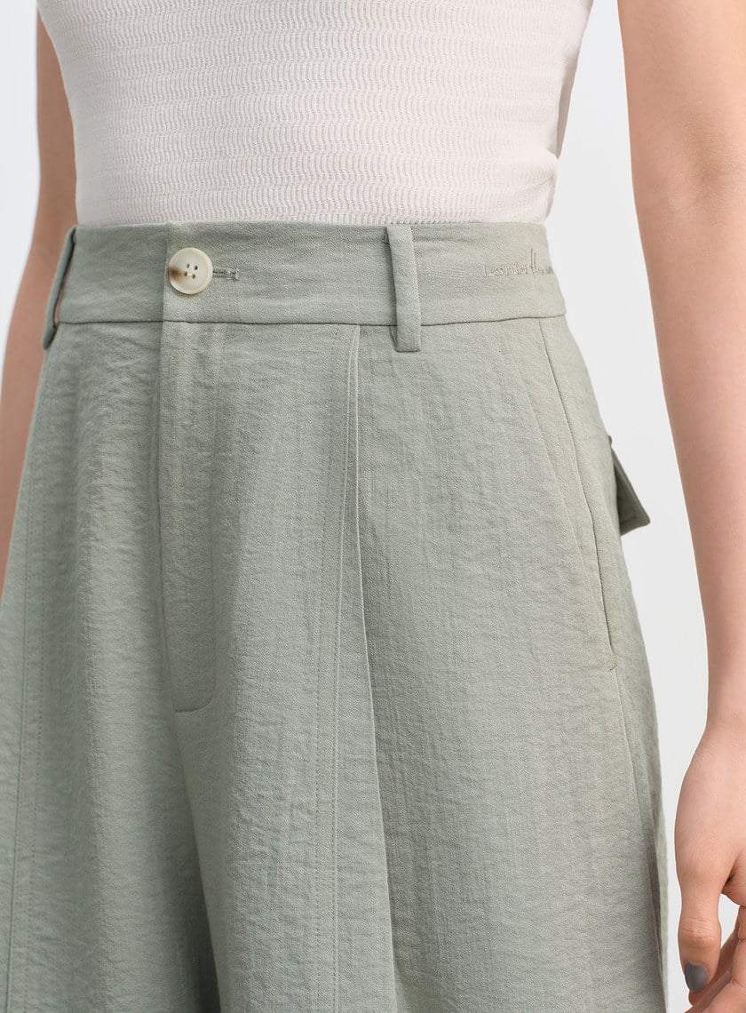 極簡網紗西裝褲